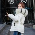 Down jacket winter with big fur collar winter coat women Clothes with Hats