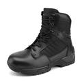 Nortiv 8 Men's Steel Toe Work Boots Safety Boots Military Tactical Outdoors Ankle Boots Desert-Steel Black Size 10.5