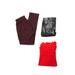 Zara Womens Faux Leather Mini Skirt Blouse Sweatpants Black Red Size S L Lot 3