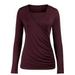 Women Maternity Nursing Breastfeeding Tops Pregnant Ladies Pure Color Round Collar Long Sleeve T-Shirt Top Female Clothing Plus size S M L XL 2XL