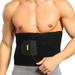 HERCHR Men's Black Side Slimming Belt Men Hot Body Shaper Weight Loss Slimming, Waist Trainer Trimmer Slim Belt Wrap, Waist Trimmer Belt