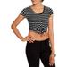 Juniors' Casual Tie-Front Crop Tee