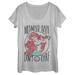 Women's The Little Mermaid Ariel Hair Don't Care Scoop Neck Athletic Heather