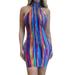 Women Sexy Backless Cocktail Party Mini Dress Bodycon Package Hip Dress Halter Dress Cocktail Party Dress