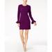 Calvin Klein NEW Purple Womens Size 10 Bell-Sleeve Sheath Dress