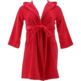 Lands' End G FLEECE SOLID ROBE Spiced Berry 6 NEW 475280