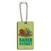 Sesame Street Raised on the Street Wood Wooden Rectangle Keychain Key Ring