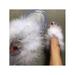 Daeful Womens Fashion Flat Flip Flops Slippers Solid Color Furry Balls Open Toe Shoe