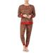 Go Comfy Womenâ€™s and Womenâ€™s Plus 2pc Long Sleeve Top and Jogger Set in Super Cozy Knit.