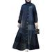 ZANZEA Women Muslim Kaftan Abaya Long Dress Grid Check Baggy Button Down Dubai Islam Maxi Dress