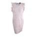 Tommy Hilfiger Women's Lace Flutter-Sleeve Dress (10, Seashell)