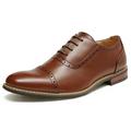 Bruno Marc Men Classic Oxfords Formal Business Shoes For Men Fashion Dress Oxford Shoes PRINCE-5 DARK/BROWN Size 15