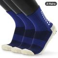 Men's Anti Slip Football Socks Athletic Long Socks Absorbent Sports Grip Socks for Basketball Soccer Volleyball Running Trekking Hiking 1 Pairs / 3 Pairs