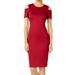 Calvin Klein NEW Red Womens Size 6 Cold-Shoulder Scuba Sheath Dress