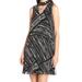 Calvin Klein NEW Black White Womens Size 4 Keyhole Printed Shift Dress