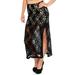 New Women Double Layer Lace Skirt Casual Slit Pencil Long Maxi Skirts