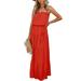 UKAP Solid Color Dress for Women Summer Beach Boho Maxi Dress Sexy Off Shoulder Tube Dress Ladies Summer Dress