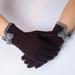 Fashion Elegant Ladies Lined Gloves Women Knitted Winter Warm Thermal Touch Screen Ladies Gloves Knitted Double Layer Solid color Soft Stretch Knit Plus Velvet Gloves High Thermal Insulated Gloves