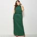 Meterk Women Plus Size Maxi Long Dress Elegant Turtleneck Sleeveless High Waist Solid Evening Party Gowns Casual Dress