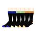 Men's Work Socks - 6 Pair -Moisture Control Fibers - Reinforced Heel and Toe