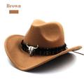 New Ethnic Style Western Cowboy Hat Man/Women's Wool Hat Jazz Hat Western Cowboy Hat
