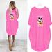 Women's Casual Long Sleeve Dresses Mickey Mouse Printed Round Neck Dress