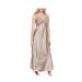 LA HIEBLA Trendy Women Dress V-neck Satin Solid Sleeveless Casual Loose Dresses