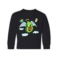 Inktastic Holy Guacamole Funny and Cute Avocado Child Long Sleeve T-Shirt Unisex Black S