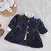 Leftwind Kids Girls Little Fragrant Wind Temperament Golden Dot Jacket Cotton Coat Winter Clothes