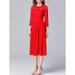 Women Embroidered Lace 3/4 Sleeve Dress