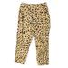 Nicholas Womens Animal Print High Rise Capri Pants Tan Size 0