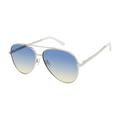 MARTHA STEWART Women's MS115 Cool Metal Aviator UV Protective Sunglasses Timeless Modern Gifts for Women, 55 mm