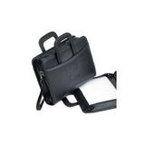Bellino P8121 Executive Leather Zip-Around Binder Briefcase Padfolio, 3 Ring, Black