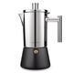 Easyworkz Diego Stovetop Espresso Maker Stainless Steel Italian Coffee Machine Maker 4cup 200ml Induction Moka Pot