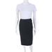 Pre-ownedEscada Womens Wool Mid Rise Knee Length Pencil Skirt Dark Gray Size 14