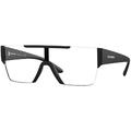 BE4291 34641W 38MM Matte Black/Clear Rectangle Sunglasses for Men + FREE Complimentary Eyewear Kit