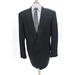 Pre-ownedBurberry London Mens Pinstriped Two Button Blazer Black Blue Wool Size 44 Long