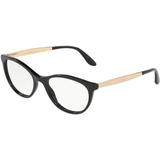 DOLCE & GABBANA DG3310-501-52 Eyeglasses Size 54mm 18mm 140mm Black