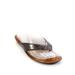 Pre-ownedSalvatore Ferragamo Womens Metallic T Strap Sandals Gray Leather Size 7M