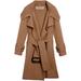 Burberry Piota Wool Blend Knit Trench Coat in Camel