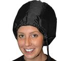 S&T INC. Bonnet Hood Hair Dryer Attachment for Drying Styling Curling and Deep Conditioning Adjustable Storage Bag Included Black