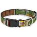 Star Wars Pet Collar Dog Collar Plastic Buckle Star Wars Boba Fett Utility Belt Bounding Tan 7 to 8.5 Inches 0.5 Inch Wide