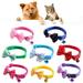 Shulemin Pet Collar Dot Print Bowknot Adjustable Nylon Dog Puppy Bell Bow Neck Strap Necklace for Pet Purple