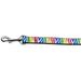 Mirage Pet Products 125-045 3806 0.38 in. x 6 ft. Zebra Rainbow Nylon Dog Leash