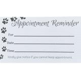 100 Paw Print Appointment Reminder Cards - for Business Grooming Groomers Veterinarians Vets Offices Pet Hospital Animal Orphanages Kennels and other Dog and Cat Related Businesses