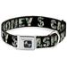 Buckle-Down 15-26 Cash Money $ Black Dollars Dog Collar Bone Large