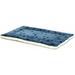 Reversible Paw Print Pet Bed in Blue / White Dog Bed Measures 17L x 11W x 1.5H for Tiny Dog Breed Machine Wash