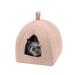 FurHaven Pet Products Fleece Tent Hooded Pet Bed for Cats & Small Dogs - Beige Buff