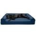 FurHaven Pet Products Quilted Full Support Orthopedic Sofa Pet Bed for Dogs & Cats - Navy Jumbo Plus