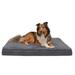 FurHaven Pet Products Terry & Suede Deluxe Memory Foam Pet Bed for Dogs & Cats - Gray Jumbo